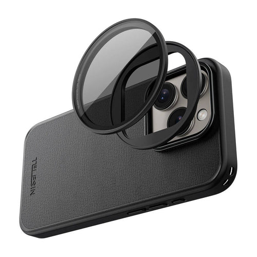 Telesin P10-PCO-01 - Coque à cadre magnétique pour filtres, iPhone 15 Pro (noir) : coque Telesin à cadre magnétique pour iPhone 15 Pro