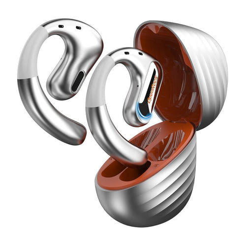 OneOdio OpenRock Pro - Écouteurs sans fil à oreille ouverte (argent) : crochets d'oreille et conception ouverte