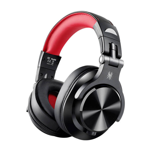 OneOdio A71 - Casque filaire 40 mm avec deux câbles (noir et rouge) : casque filaire OneOdio A71 noir et rouge
