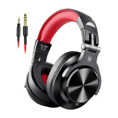 OneOdio A71 - Casque filaire 40 mm avec deux câbles (noir et rouge) : coques pivotantes et câbles fournis