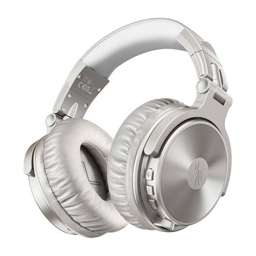 OneOdio Pro C - Casque sans fil 110 h avec câble jack 3,5 mm (argent) : casque plié dans son étui de transport
