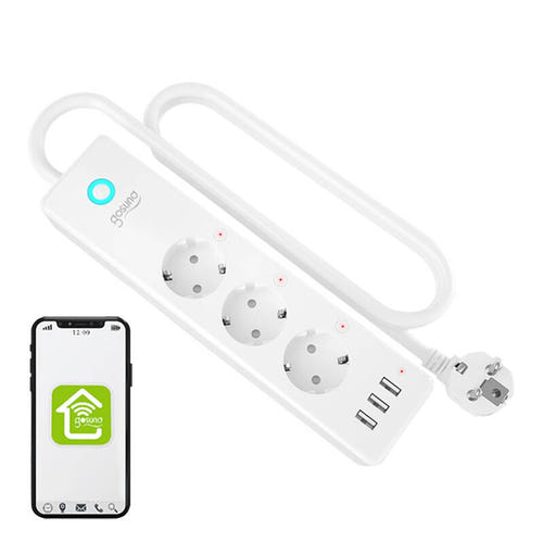 Gosund P1 PLUS - Multiprise connectée Wi-Fi 3 prises et 3 ports USB-A : suivi de consommation dans l'application