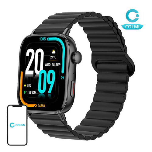 COLMi C8 Max - Montre connectée 1,93 pouce bracelet magnétique (noir) : montre connectée COLMi C8 Max noire