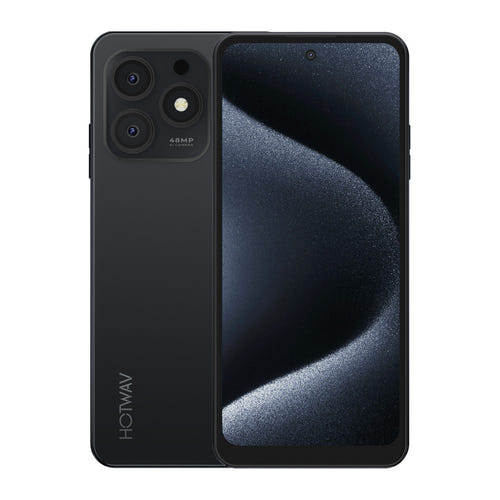 HOTWAV Note 13 Max - Smartphone 6,8 pouces 6+256 Go, 5160 mAh (noir) : smartphone HOTWAV Note 13 Max noir de face