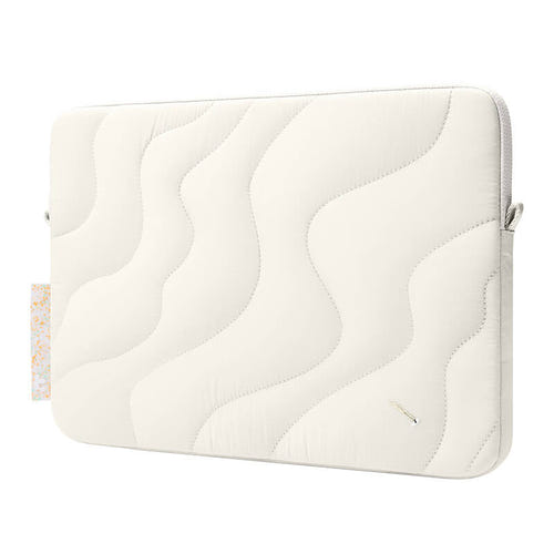 tomtoc Terra-A27 - Housse pour ordinateur portable 16 pouces (blanche) : intérieur en velours et angles renforcés