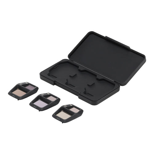 DJI - Jeu de filtres ND (ND8, ND32, ND128) pour Air 3S : filtres ND8, ND32 et ND128 alignés