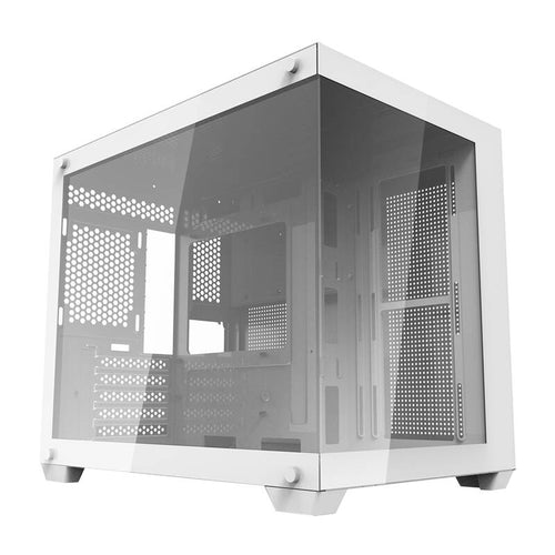 darkFlash C285MP - Boîtier PC moyenne tour double vitrage trempé (blanc) : boîtier PC darkFlash C285MP blanc