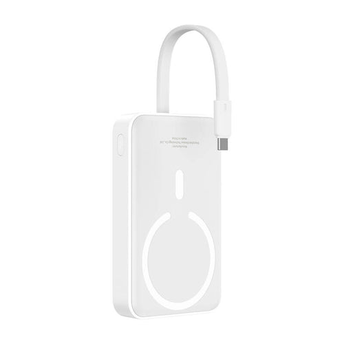 Baseus Mini édition Bayern - Batterie externe magnétique 10000 mAh, 30 W (blanche) : batterie externe magnétique Baseus Mini édition Bayern blanche