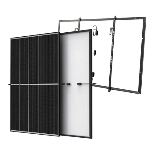 EcoFlow - Kit solaire de balcon avec panneau Trina 400 W et support de balustrade : panneau solaire Trina 400 W installé sur un balcon