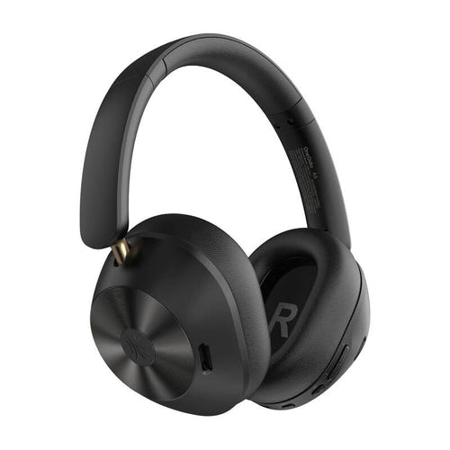 OneOdio A5 ANC - Casque sans fil LDAC à réduction de bruit hybride 45 dB (noir) : coques pivotantes et arceau pliable du casque