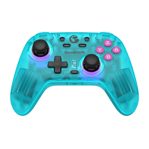GameSir T4n Nova - Manette sans fil à effet Hall (turquoise) : manette sans fil GameSir T4n Nova turquoise de face