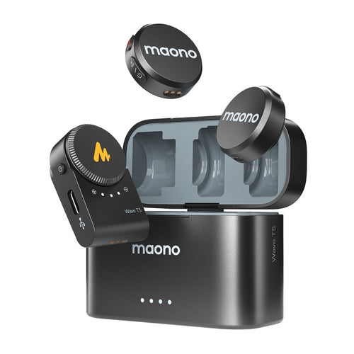Maono WM650 A2 - Micro-cravate sans fil 2,4 GHz à deux émetteurs : système de micros sans fil Maono WM650 A2 complet