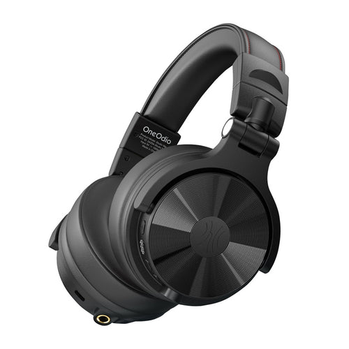 OneOdio Studio Max 1 - Casque sans fil 50 mm, 4 modes de connexion (noir) : casque sans fil OneOdio Studio Max 1 noir vu de face