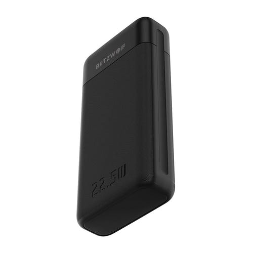 BlitzWolf BW-P22 - Batterie externe 20 000 mAh 22,5 W à écran LED : ports USB-C et USB-A pour deux appareils