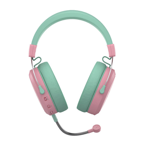 Cooler Master CH351 - Casque gaming sans fil 3 modes (vert et rose) : microphone unidirectionnel détachable sur tige flexible
