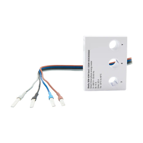 Shelly 3EM-63W Gen3 - Compteur d'énergie Wi-Fi 1/3 canaux, modèle câblé : montage dans un tableau sur rail DIN