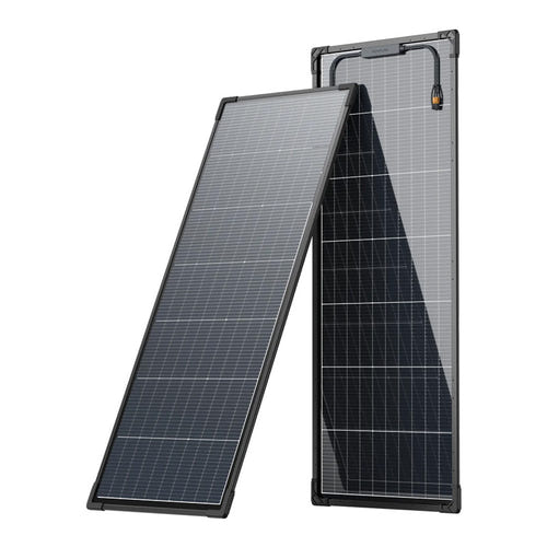 EcoFlow - Lot de 2 panneaux solaires rigides 130 W : profil de 12 mm et connectique MC4 et XT60