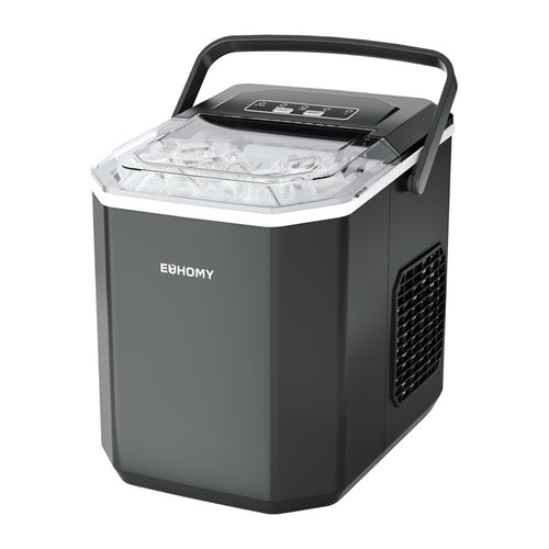 Euhomy IM011 - Machine à glaçons de comptoir 12 kg par jour (noire) : machine à glaçons Euhomy IM011 noire