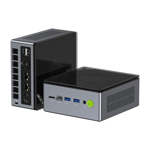 GMKtec M7 - Mini PC Ryzen 7 PRO 6850H, 32 Go et 1 To sous Windows 11 Pro : connectique arrière du GMKtec M7