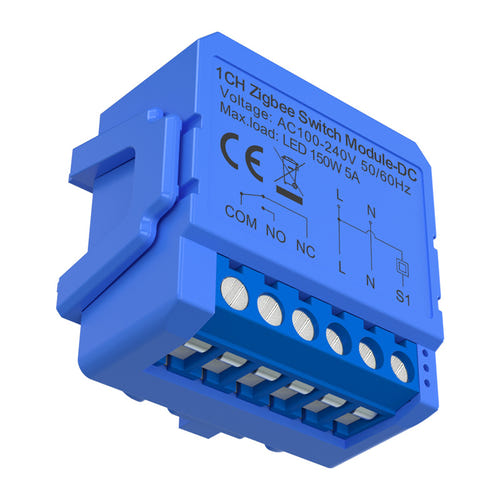 Avatto ZWSM16-DC-1 - Module interrupteur ZigBee 1 canal à contact sec : bornier et raccordement du contact sec