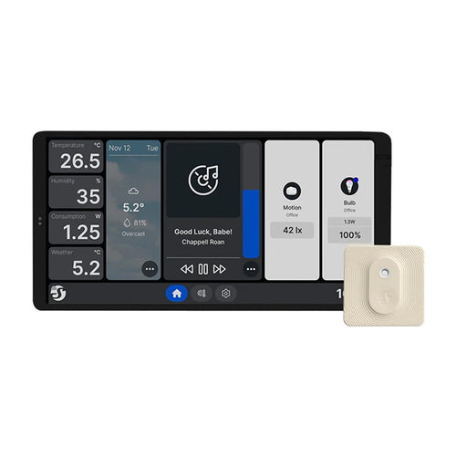 Shelly Wall Display X2 - Panneau tactile 6,95 pouces avec capteur BLU H&T (argent) : panneau tactile Shelly Wall Display X2 argent