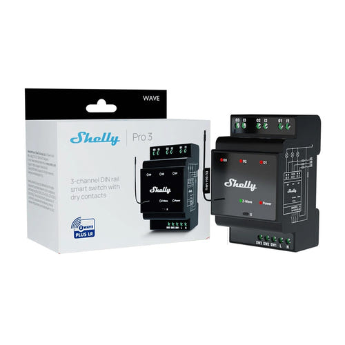 Shelly Qubino Wave Pro 3 - Relais Z-Wave 3 canaux sur rail DIN (bande 868,4 MHz) : montage du relais dans un tableau électrique