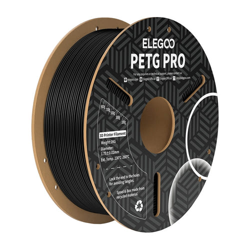 ELEGOO PETG Pro - Filament 3D 1,75 mm de 1 kg (noir) : bobine de filament ELEGOO PETG Pro noir de 1 kg