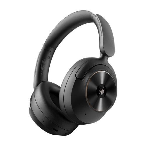 OneOdio A6 - Casque sans fil Bluetooth 6.0, LDAC et réduction de bruit (noir) : casque sans fil OneOdio A6 noir vu de face