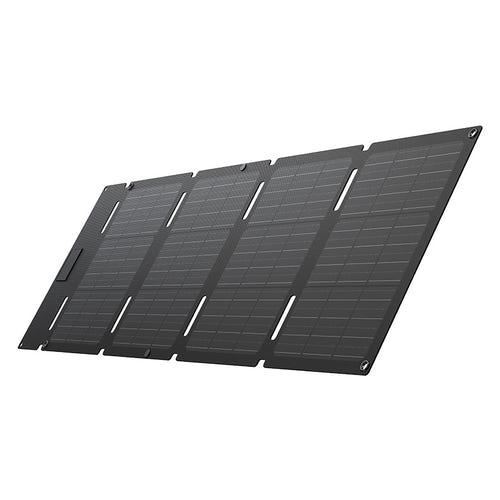 EcoFlow RIVER 3 UPS - Station électrique 245 Wh et panneau solaire 45 W : panneau solaire pliable de 45 W déplié au soleil