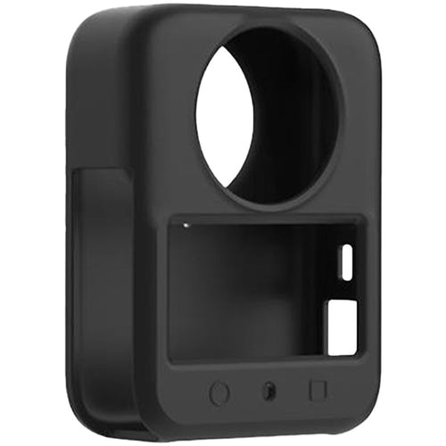 Puluz - Housse silicone et bouchon d'objectif pour DJI Osmo 360 (noir) : découpes pour le port USB-C et le microphone