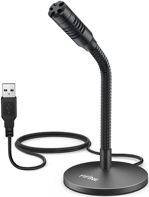Fifine K050 - Microphone USB à condensateur sur col flexible : microphone USB Fifine K050 sur col flexible