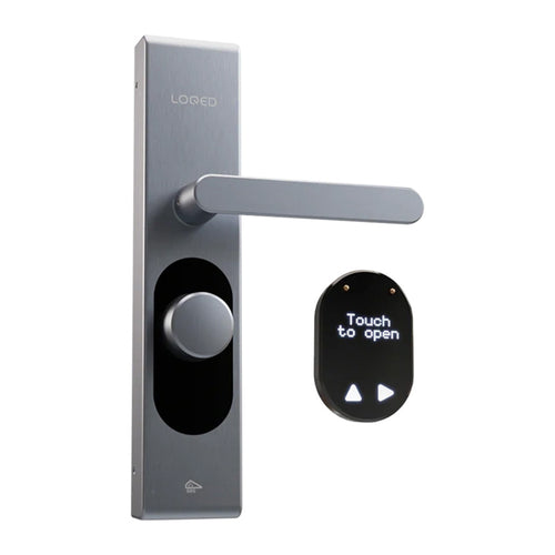 Shelly LOQED Touch Smart Lock - Serrure connectée sans clé Wi-Fi et Bluetooth (argent) : serrure connectée LOQED Touch Smart Lock argent