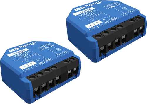 Shelly 1 Gen3 - Lot de 2 modules domotiques Wi-Fi et Bluetooth 16 A : lot de deux modules domotiques Shelly 1 Gen3 bleus