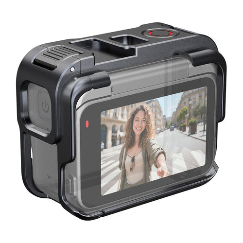 Telesin S6-FMS-32-TIS - Cage aluminium pour Insta360 Ace Pro et Ace Pro 2 : caméra Ace Pro installée dans la cage