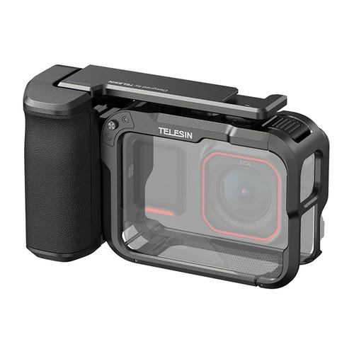 Telesin S6-FMS-31-TIS - Cage aluminium avec poignée pour Insta360 Ace Pro et Ace Pro 2 : cage aluminium avec poignée Telesin pour Insta360 Ace Pro