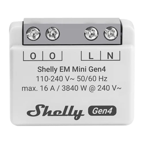 Shelly EM Mini Gen4 - Compteur d'énergie Wi-Fi, Zigbee et Matter : compteur d'énergie Shelly EM Mini Gen4