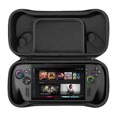 Tomtoc FancyCase-G02 - Étui slim pour ROG Xbox Ally et Ally X (gris) : intérieur moulé de l'étui avec la console
