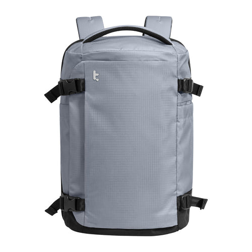 Tomtoc Navigator-T66 Liteway - Sac à dos de voyage 28 L (gris clair) : ouverture à plat du sac de voyage