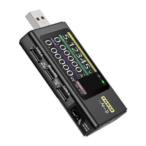 FNIRSI FNB58 - Testeur de port USB et de charge rapide PD 3.1 (noir) : testeur de port USB FNIRSI FNB58 noir, vue d'ensemble