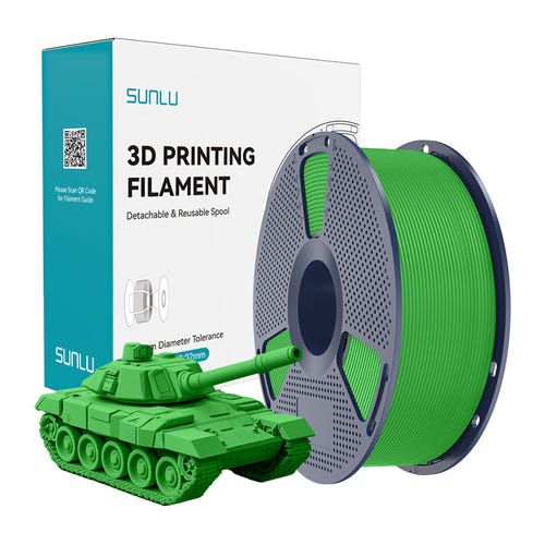 Sunlu PLA+ High-Speed - Filament 3D 1,75 mm (vert) : bobine de filament Sunlu PLA+ High-Speed vert