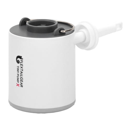 Flextail Tiny Pump X - Pompe à air rechargeable et lampe de camping (blanche) : les cinq embouts interchangeables fournis