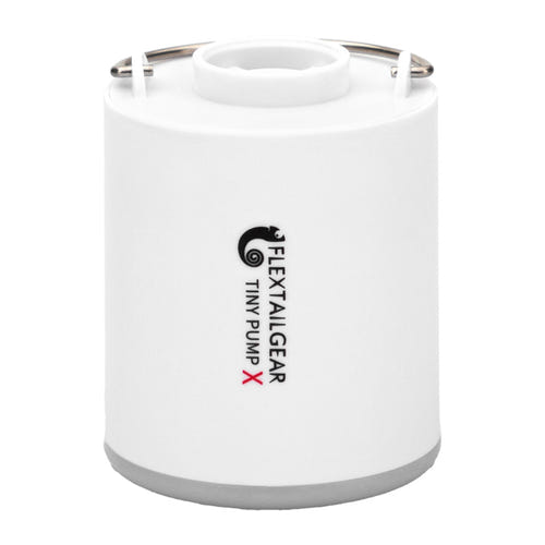 Flextail Tiny Pump X - Pompe à air rechargeable et lampe de camping (blanche) : lampe intégrée à trois niveaux de luminosité