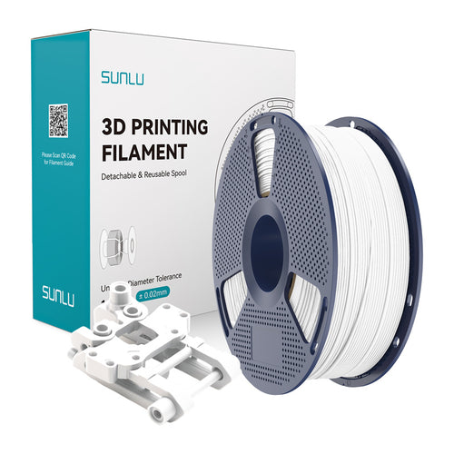 Sunlu ABS - Filament 3D pour pièces fonctionnelles (blanc) : bobine de filament Sunlu ABS blanc