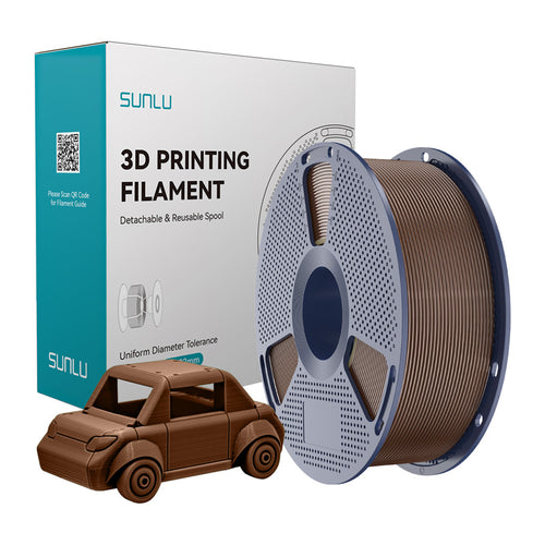 Sunlu PETG - Filament 3D pour pièces fonctionnelles (brun café) : bobine de filament Sunlu PETG brun café