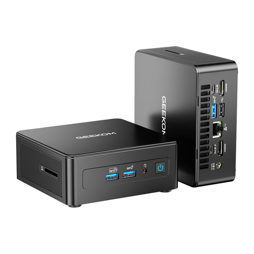 GEEKOM IT15 - Mini PC Intel Core Ultra 9 285H, 32 Go DDR5, 1 To, Windows 11 Pro : mini PC GEEKOM IT15 vu de trois quarts