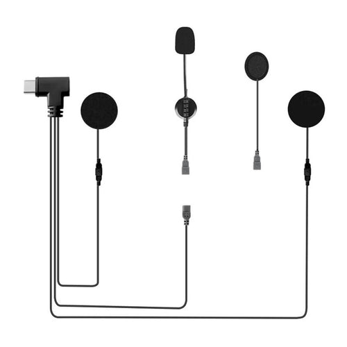 EJEAS HIFI-M3 - Kit oreillettes et micro USB-C pour casque moto, intercoms K1, MS8 et MS20 : kit oreillettes et micro EJEAS HIFI-M3 à connecteur USB-C