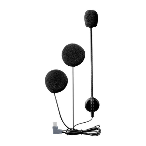 EJEAS HIFI-M6 - Kit oreillettes et micro USB-C pour casque moto, intercoms V4 Plus, V6 PRO+ et V7 : écouteurs et micro montés dans un casque moto