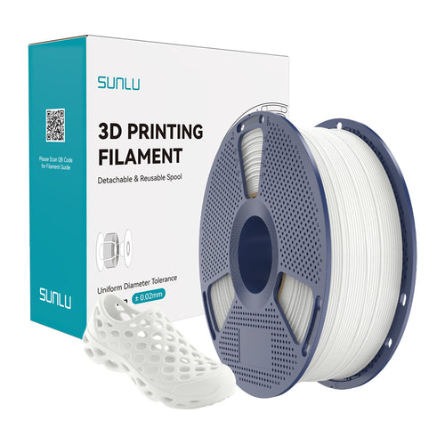 Sunlu TPU 95A - Filament 3D flexible 1,75 mm, bobine de 1 kg (blanc) : bobine de filament TPU 95A Sunlu blanc