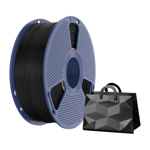 Sunlu TPU Silk - Filament 3D flexible à finition soie 1,75 mm, bobine de 1 kg (noir) : finition soyeuse d'une pièce imprimée en TPU Silk