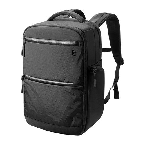 Tomtoc TechPack-T73 - Sac à dos 28 L en X-Pac pour ordinateur jusqu'à 16 pouces (noir) : sac à dos Tomtoc TechPack-T73 noir porté de dos